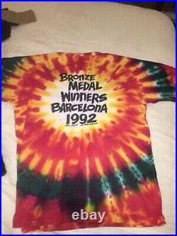 Vintage Grateful Dead 1992 Lithuania Basketball T-Shirt Tie-Dye Olympics
