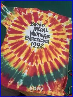 Vintage Grateful Dead 1992 Lithuania Tee Shirt X-Large Tie Dye Olympics RARE XL