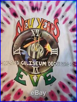 Vintage Grateful Dead 1992 New Years Eve Tour Tie Dye T Shirt Extremely Rare