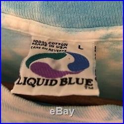 Vintage Grateful Dead 1993 Parachuting Bears L T Shirt Liquid Blue Greg Genrich