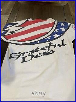 Vintage Grateful Dead 1993 Summer Tour American Flag Mens T Shirt XL READ