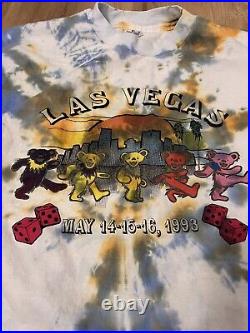 Vintage Grateful Dead 1993 Tour Shirt Las Vegas NV Original