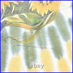 Vintage Grateful Dead 1994 Sunflower Rock Band Concert Tour Tie Dye Tee Shirt XL