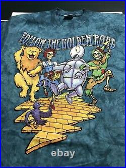 Vintage Grateful Dead 1994 Tour Wizard Of Oz Shirt Liquid Blue Deadstock New