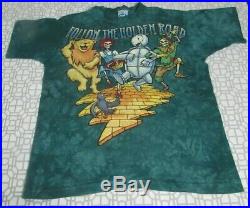 Vintage Grateful Dead 1994 Tour Wizard Of Oz Shirt Liquid Blue Tye Dye Large