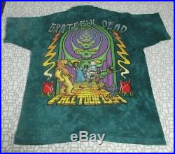 Vintage Grateful Dead 1994 Tour Wizard Of Oz Shirt Liquid Blue Tye Dye Large