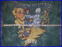Vintage Grateful Dead 1994 Tour Wizard Of Oz Shirt Liquid Blue Tye Dye XL