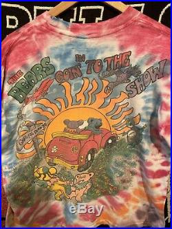 Vintage Grateful Dead 1995 Spring Tour Rare Bootleg Tie Dye Shirt Size Medium