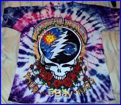 Vintage Grateful Dead 1995 Tour 30th Anniversary Summer Shirt XL Tie-Dye NOS