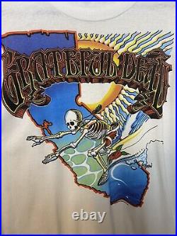 Vintage Grateful Dead 80s Shirt Rick Griffin California Surfing Size XL
