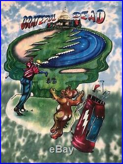 Vintage Grateful Dead 94 Tour Band Tee T Shirt Large Golfer Double Sided DS NOS