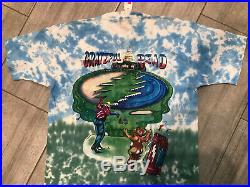 Vintage Grateful Dead 94 Tour Band Tee T Shirt Large Golfer Double Sided DS NOS