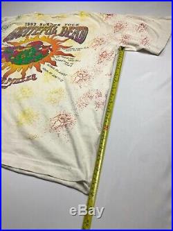 Vintage Grateful Dead All Over Print Tee Shirt Summer Tour 1992 Size XL