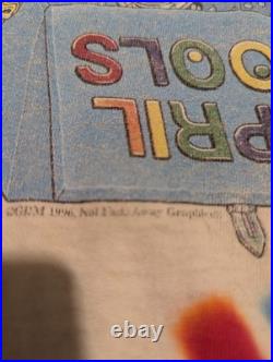 Vintage Grateful Dead April Fools T Shirt Tie Dye Wayne Damage Mens XL