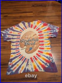 Vintage Grateful Dead April Fools T Shirt Tie Dye Wayne Damage Mens XL
