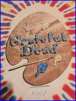 Vintage Grateful Dead April Fools T Shirt Tie Dye Wayne Damage Mens XL