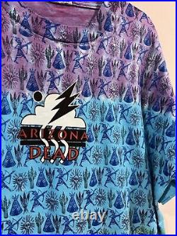 Vintage Grateful Dead Arizona Dead T Shirt XL Liquid Blue T Shirt Tie Dye 90s