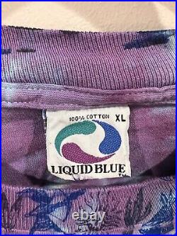 Vintage Grateful Dead Arizona Dead T Shirt XL Liquid Blue T Shirt Tie Dye 90s