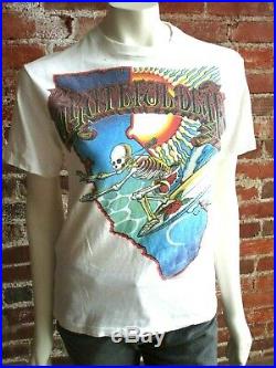 Vintage Grateful Dead Band Tee Shirt Summer Tour 1986 Griffin Surfing Skeleton