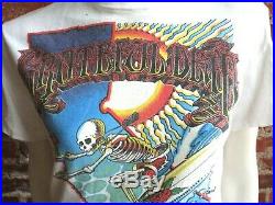Vintage Grateful Dead Band Tee Shirt Summer Tour 1986 Griffin Surfing Skeleton