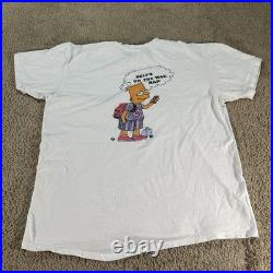 Vintage Grateful Dead Bart Simpson Shirt Mens XL White Stedman Calvin Hobbs USA