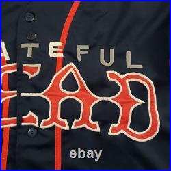 Vintage Grateful Dead Baseball Jersey L/XL Embroidered Blue Lightning Skull