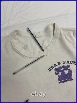 Vintage Grateful Dead Bear Facts T-Shirt Size Large White 90s Sex Positions