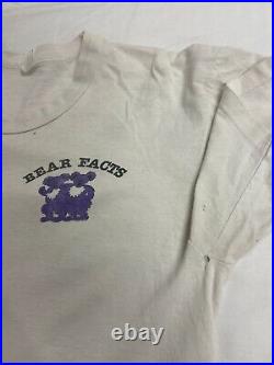 Vintage Grateful Dead Bear Facts T-Shirt Size Large White 90s Sex Positions