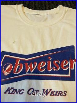 Vintage Grateful Dead Bob Weir Lot Tee Shirt Budweiser Size XL