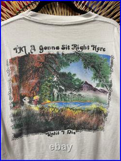 Vintage Grateful Dead Calvin & Hobbes Summer Tour Concert White T-Shirt Size XL