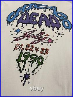 Vintage Grateful Dead Chicago Ice Cream Liquid Blue T-Shirt Size XL 1990 90s