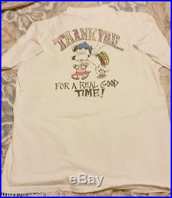 Vintage Grateful Dead Concert T shirt 1990 Loose Lucy Charlie Brown Snoopy 2 Sid