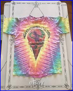 Vintage Grateful Dead Concert Tour T-shirt 1990 Chicago Ice Cream Tie Dye Large
