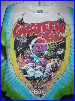 Vintage Grateful Dead Cosmic Charlie Bear Space Concert Tour T-shirt XL Tie Dye