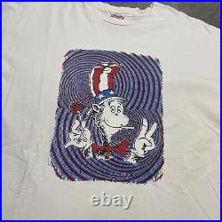 Vintage Grateful Dead Dr Seuss T-Shirt Adult XL Cat In The Hat Smoking Graphic