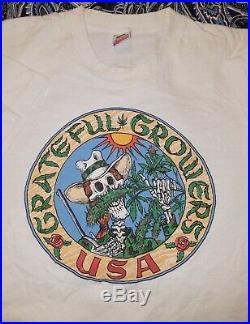 Vintage Grateful Dead Grateful Growers Hemp History Shirt