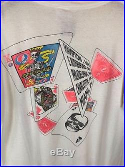 Vintage Grateful Dead House Of Cards Tee Mens Large Anvil Poker 90s Shirt