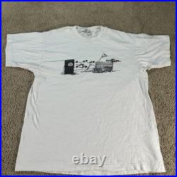 Vintage Grateful Dead Is It Live Or Dead Skeleton Shirt Men XL White 90s