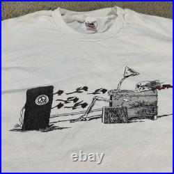 Vintage Grateful Dead Is It Live Or Dead Skeleton Shirt Men XL White 90s