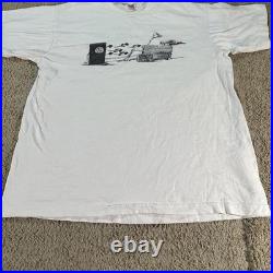 Vintage Grateful Dead Is It Live Or Dead Skeleton Shirt Men XL White 90s