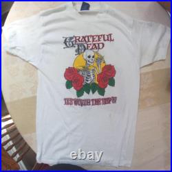 Vintage Grateful Dead It's Worth The Trip Smokin''87 Large Concert T-Shirt