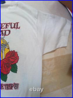 Vintage Grateful Dead It's Worth The Trip Smokin''87 Large Concert T-Shirt