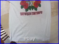 Vintage Grateful Dead It's Worth The Trip Smokin''87 Large Concert T-Shirt