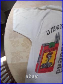 Vintage Grateful Dead It's Worth The Trip Smokin''87 Large Concert T-Shirt