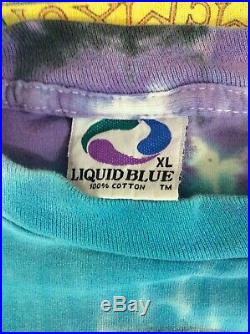 Vintage Grateful Dead LA Coliseum Tee Shirt Size XL Liquid Blue Tie Dye (J11)