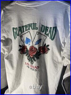 Vintage Grateful Dead Las Vegas 1995 Not Fade Away Graphics Large Tour Shirt