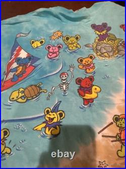 Vintage Grateful Dead Liquid Blue Beach Bears 1999 Shirt X-LARGE
