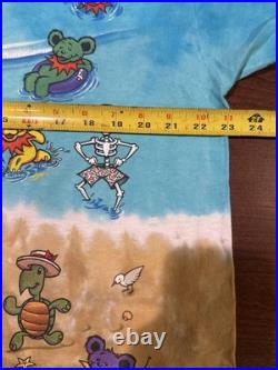 Vintage Grateful Dead Liquid Blue Beach Bears 1999 Shirt X-LARGE