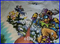 Vintage Grateful Dead Liquid Blue Shirt Ski Bear 1996 Tie Dye Size XL Made USA