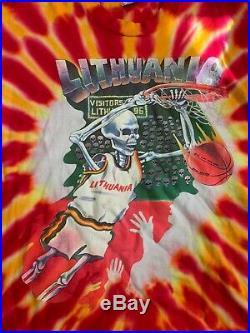 Vintage Grateful Dead Lithuania Basketball 1992 Shirt T Shirt XL
